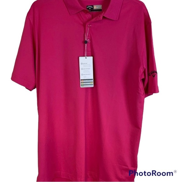 Callaway Other - Callaway Men’s Opti Dri Pink Golf Shirt - M